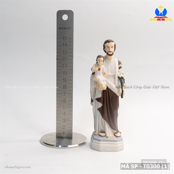 Tượng Thánh Giuse Bế 15cm Nâu ✔_thumbnail_3