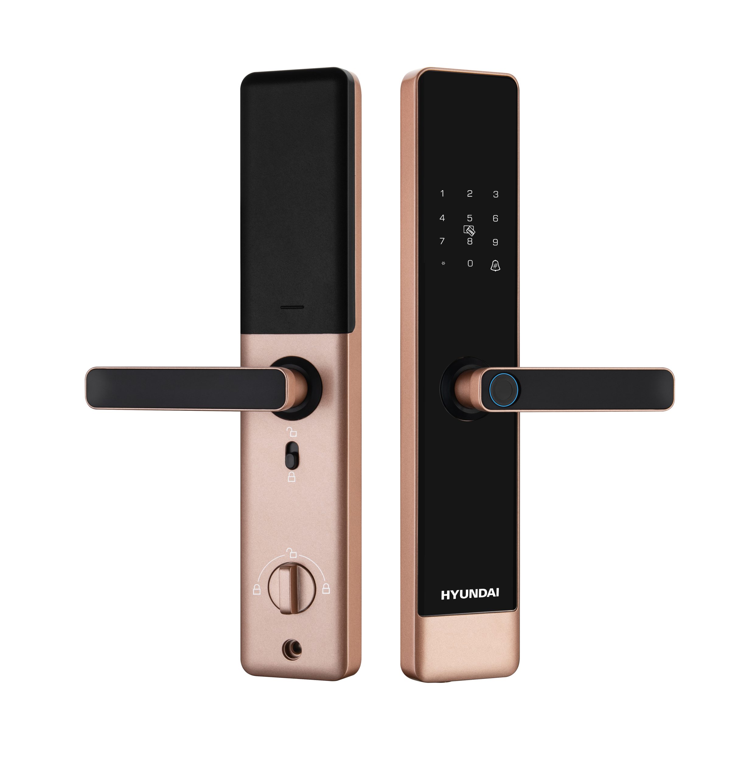 KHÓA CỬA ĐIỆN TỬ HYUNDAI HY-SL007-ROSE GOLD