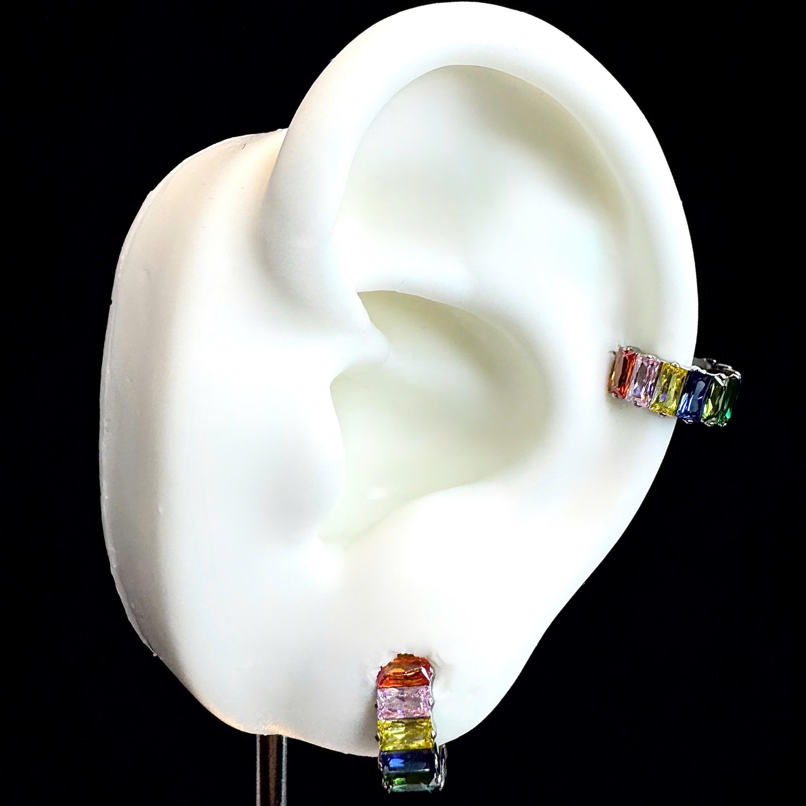 Khuyên vòng kiểu titan đa sắc size 8