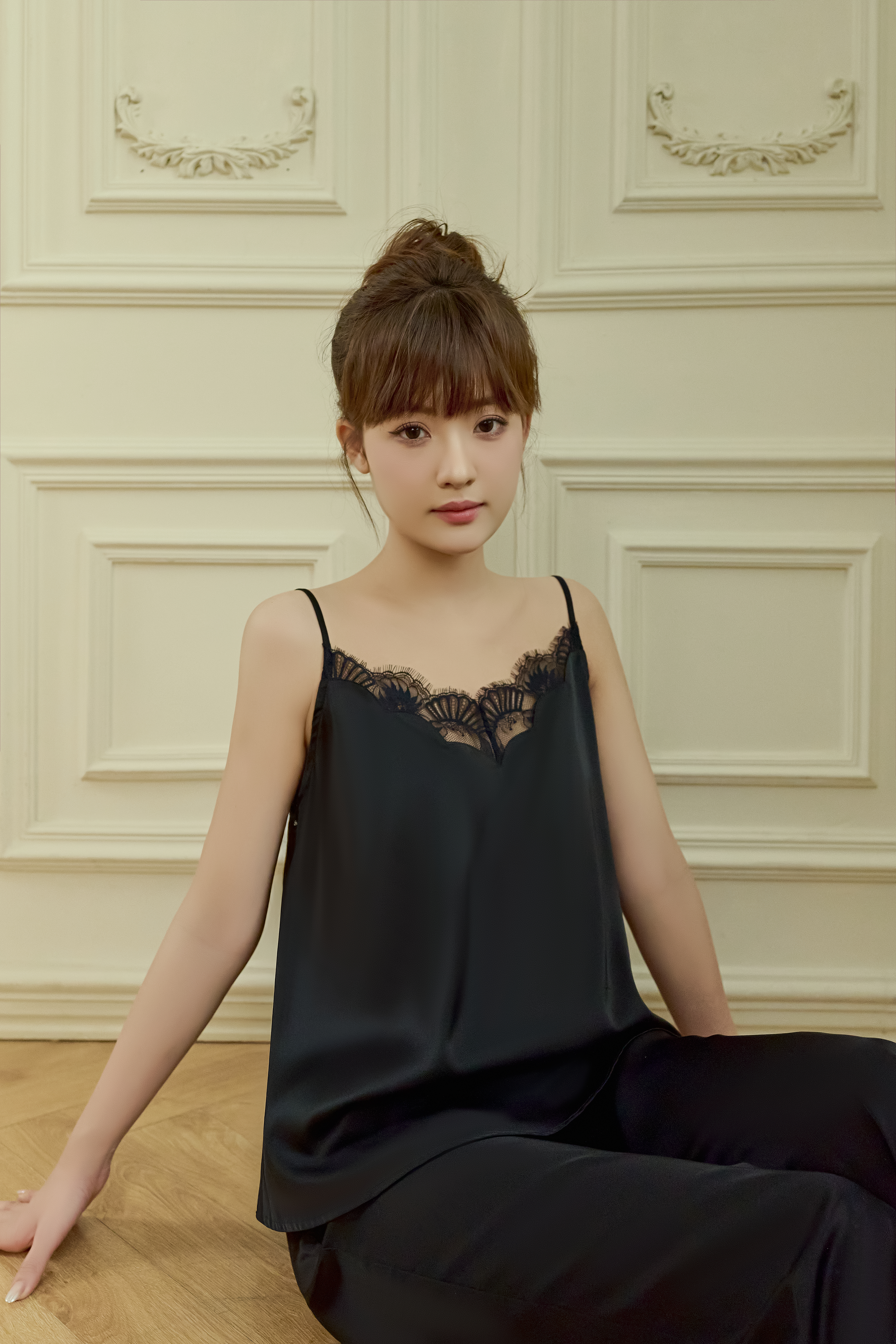 Bộ lụa áo 2 dây, quần dài BN601_thumbnail_3