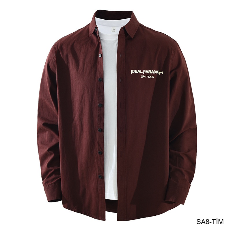 SA8 - Áo sơ mi nam dài tay phong cách, in chữ cá tính, chất cotton mềm mại, dáng rộng thoải mái_thumbnail_14