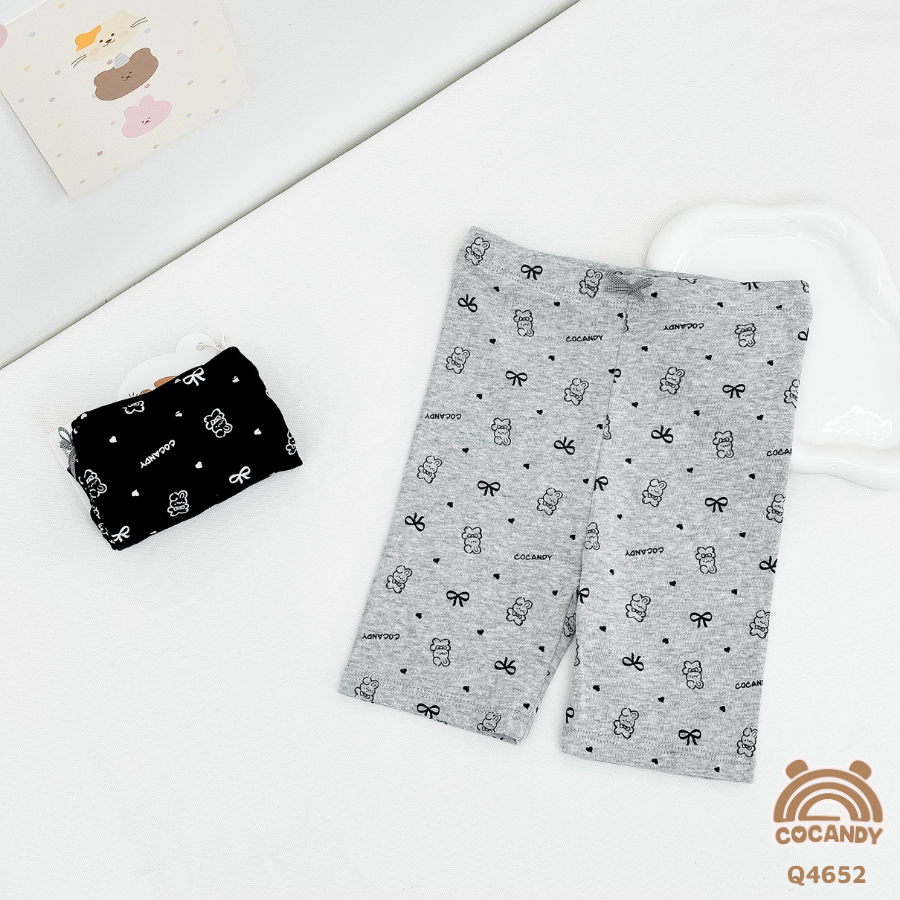 Set quần legging cộc ĐEN GHI hình thỏ nơ_thumbnail_3