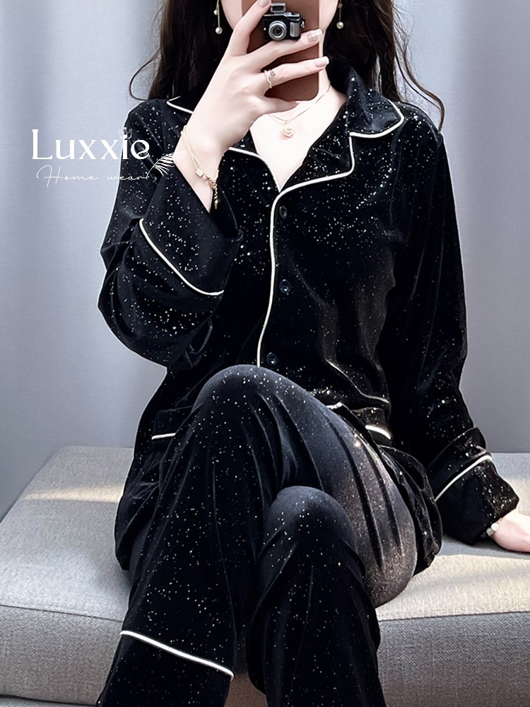 NHUNG01 Bộ nhung đen kim tuyến cao cấp