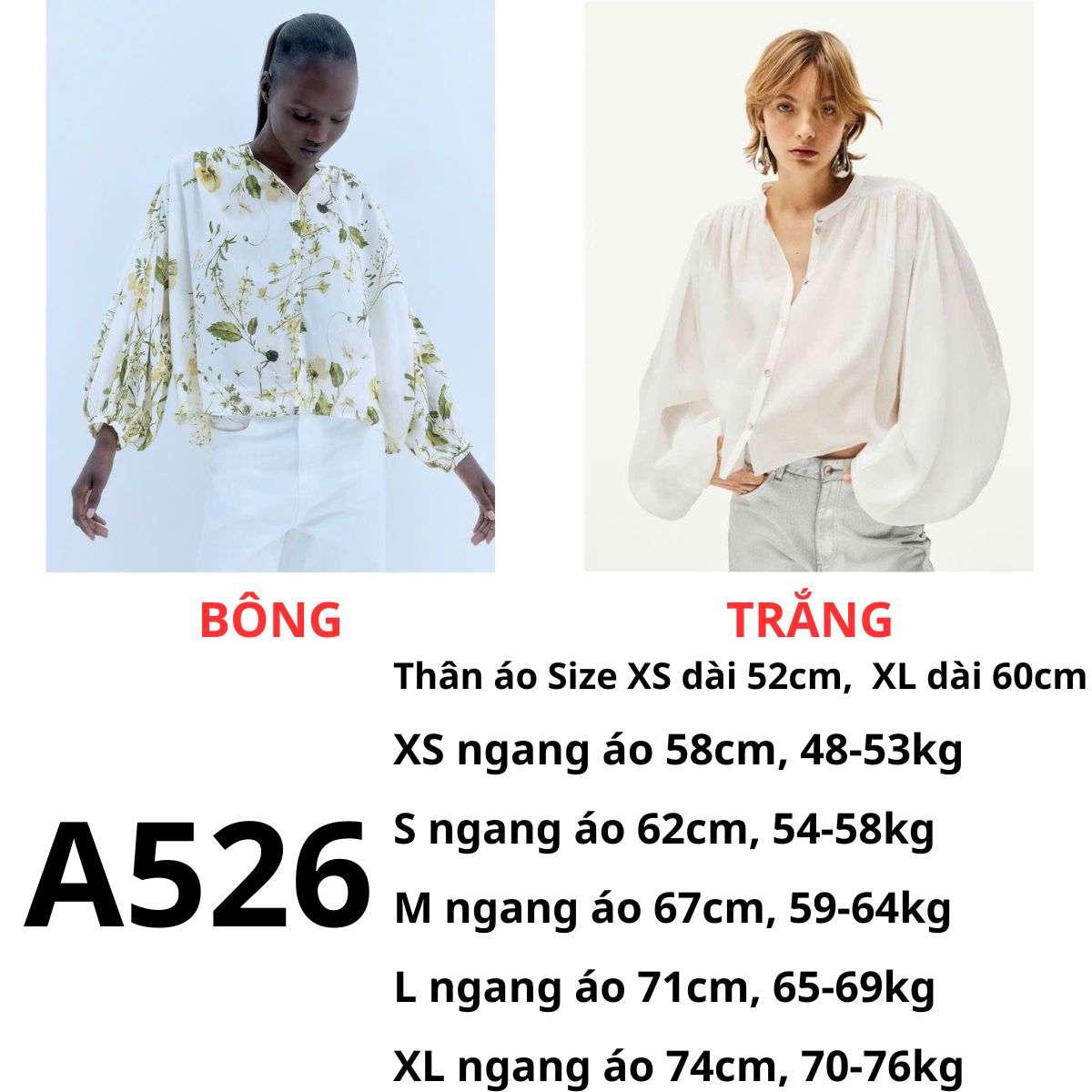 A526 - ÁO SƠ MI KIỂU