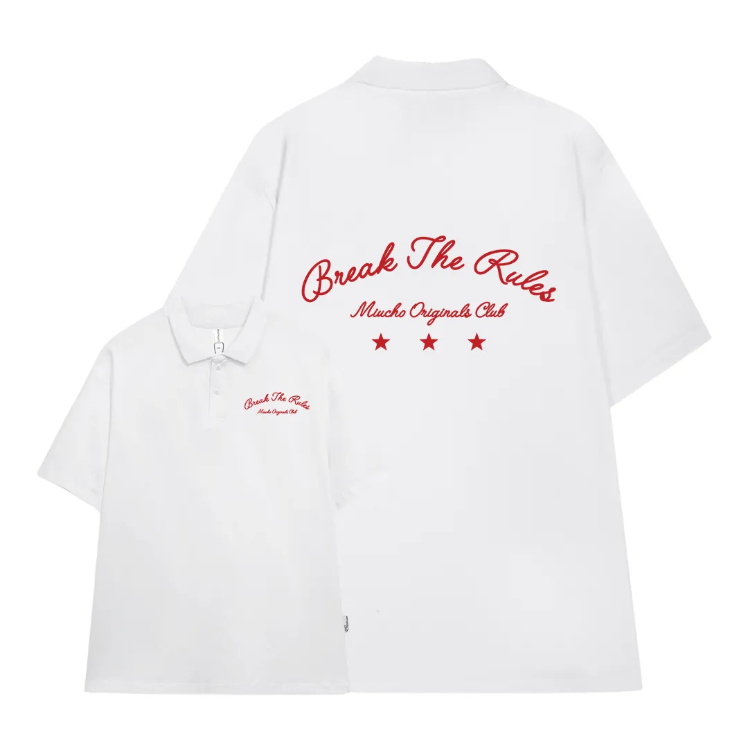 Áo polo form rộng basic 2482 Miucho vải cotton co giãn thoáng mát cổ trụn in typography_thumbnail_0