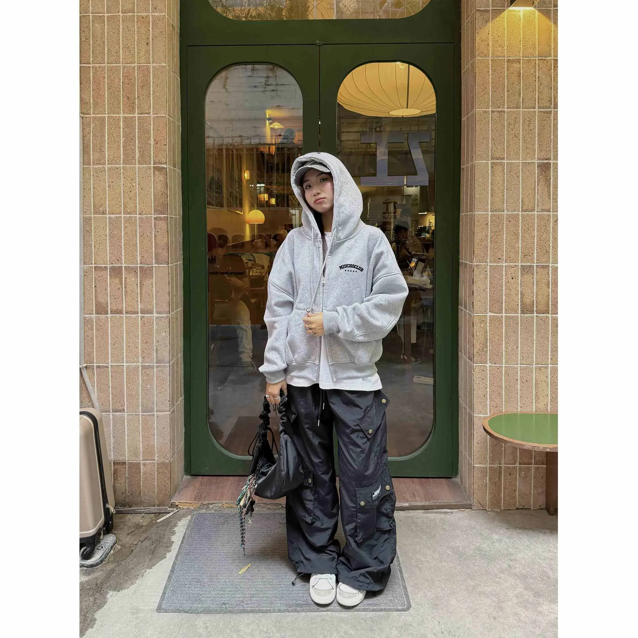 Áo hoodie zip boxy local brand Miucho 2590 vải nỉ 2 da cao cấp thoáng mát thấm hút mồ hôi tốt in basic_thumbnail_2