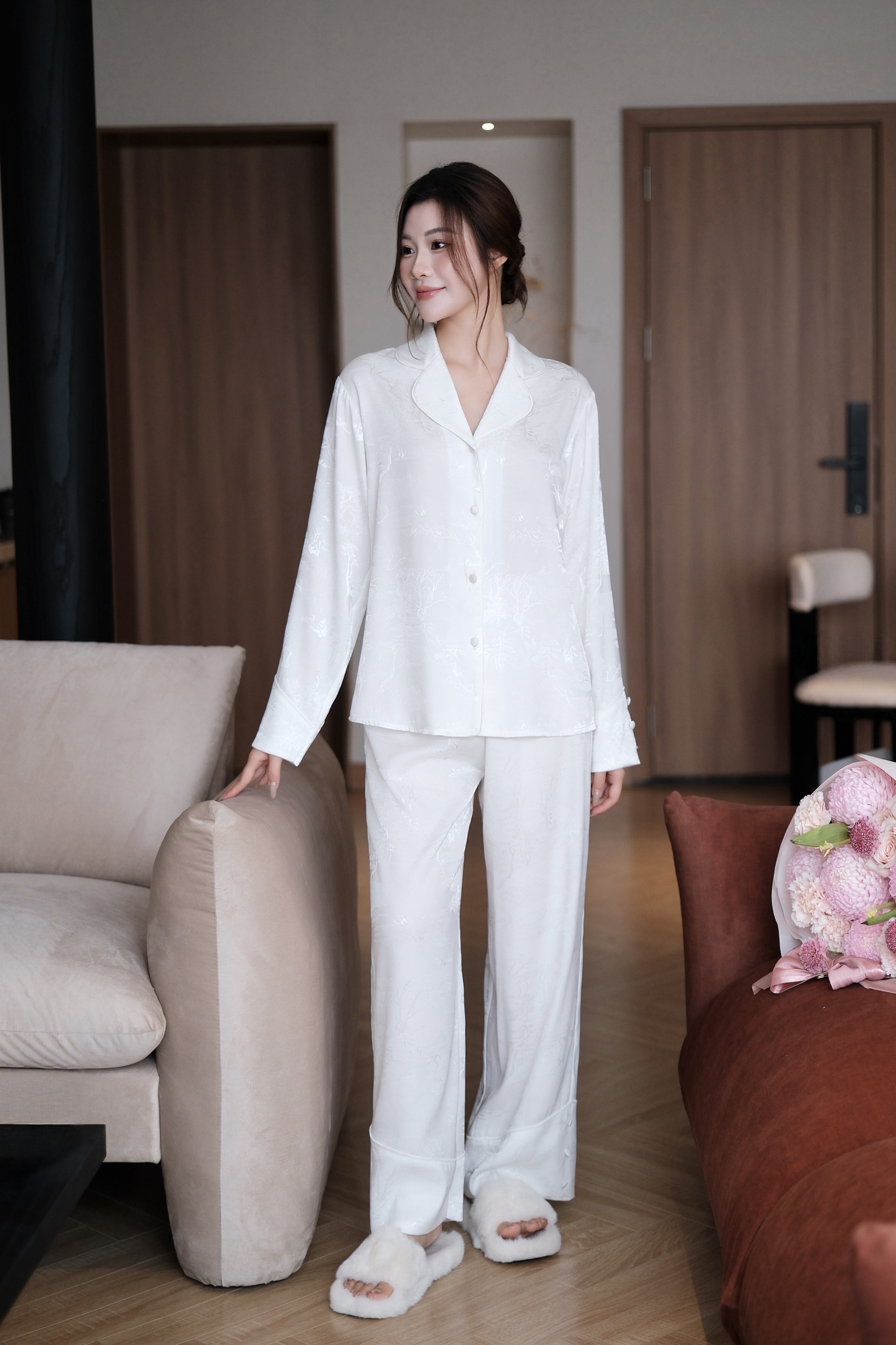 Bộ Gấm 𝑺𝒐𝒇𝒕 𝑯𝒐𝒖𝒓𝒔 áo dài tay, quần dài BN651_thumbnail_12