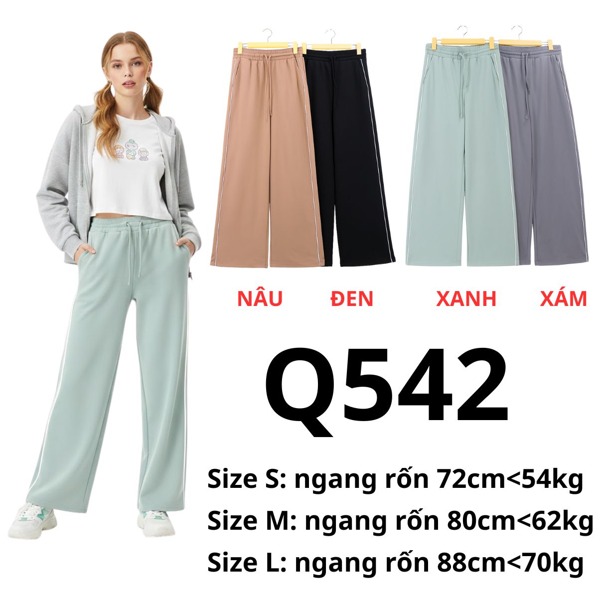 Q542 -QUẦN THUN NỈ