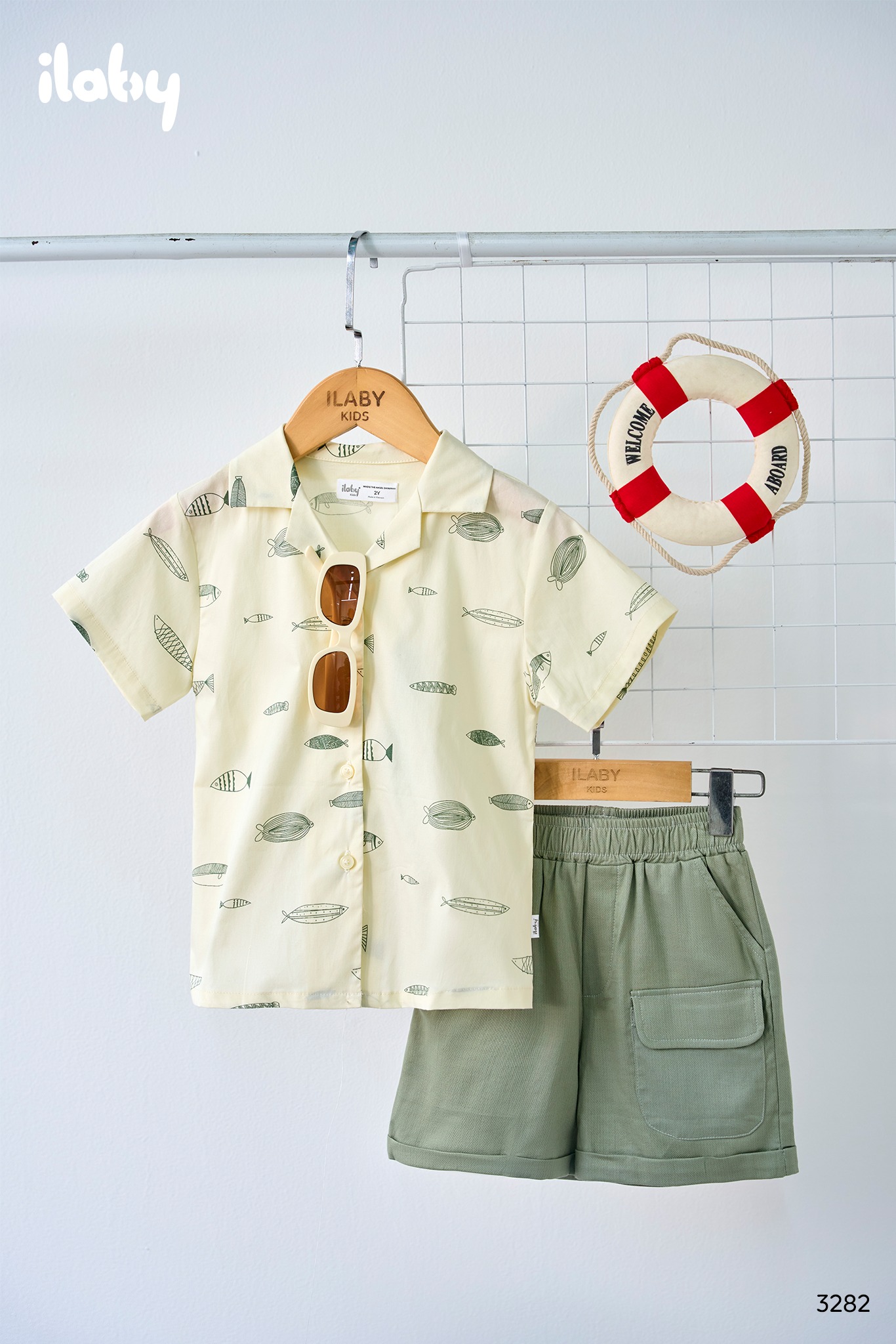 Bộ cổ ve họa tiết cá