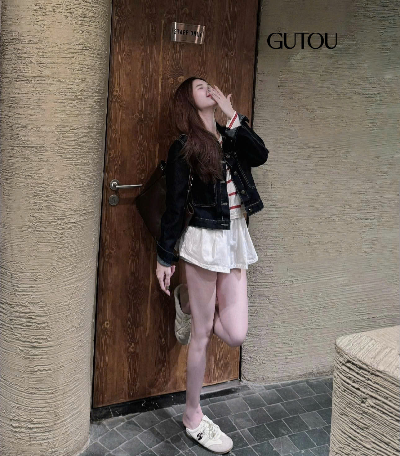 [ GUTOU ] Áo Khoác Jean Denim Túi Hộp