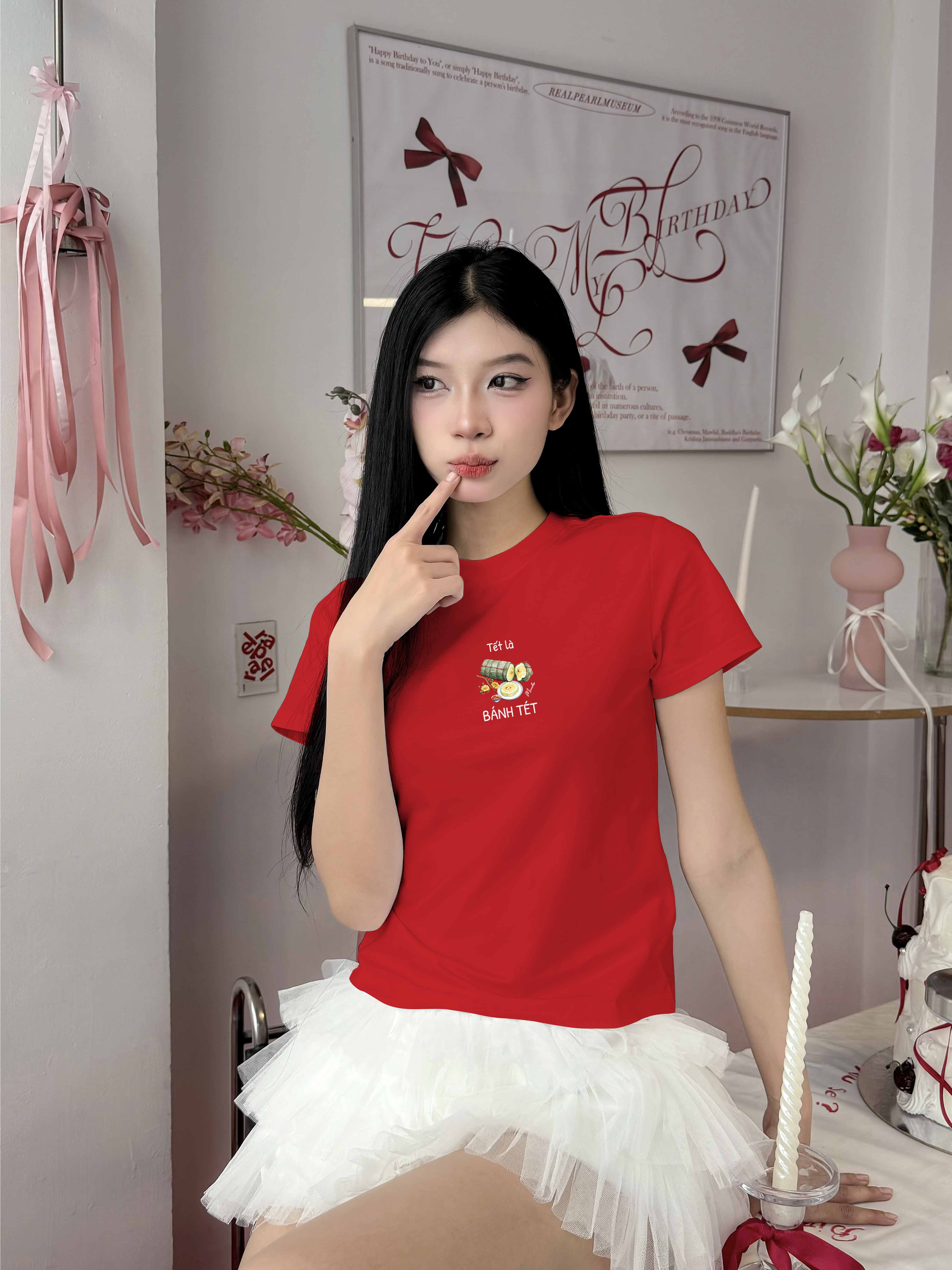 Áo baby tee tết cổ tròn chất vải cotton 4c co giãn thoáng mát 1847 Miucho in mix_thumbnail_4