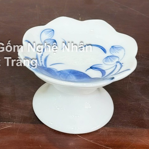 Chân Nến Thờ Cúng MEN SEN CHÀM Bát Tràng - hàng loại 1 Nghệ nhân chế tác