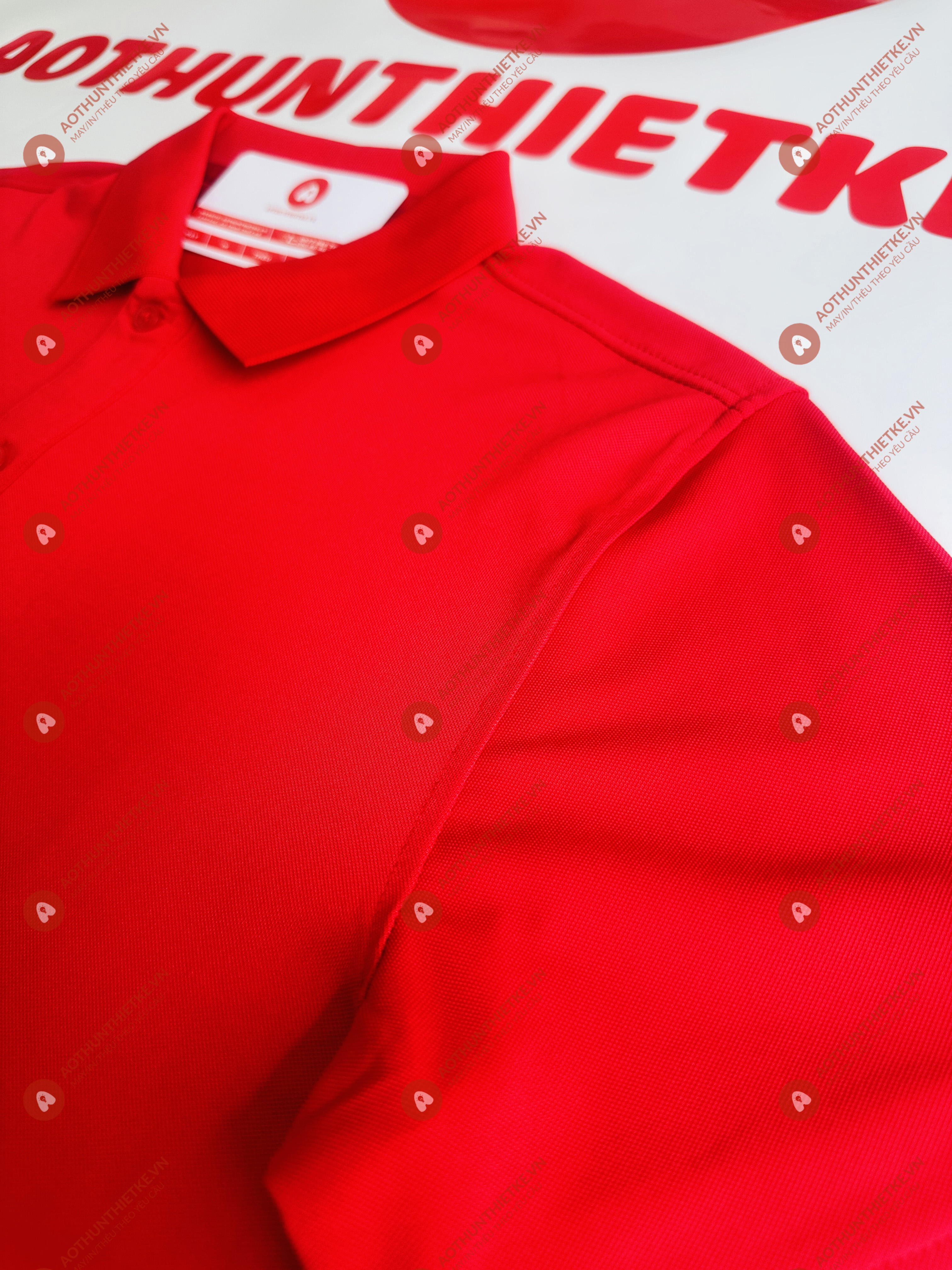 Áo Đồng Phục Polo Basic Đỏ Tươi_thumbnail_1