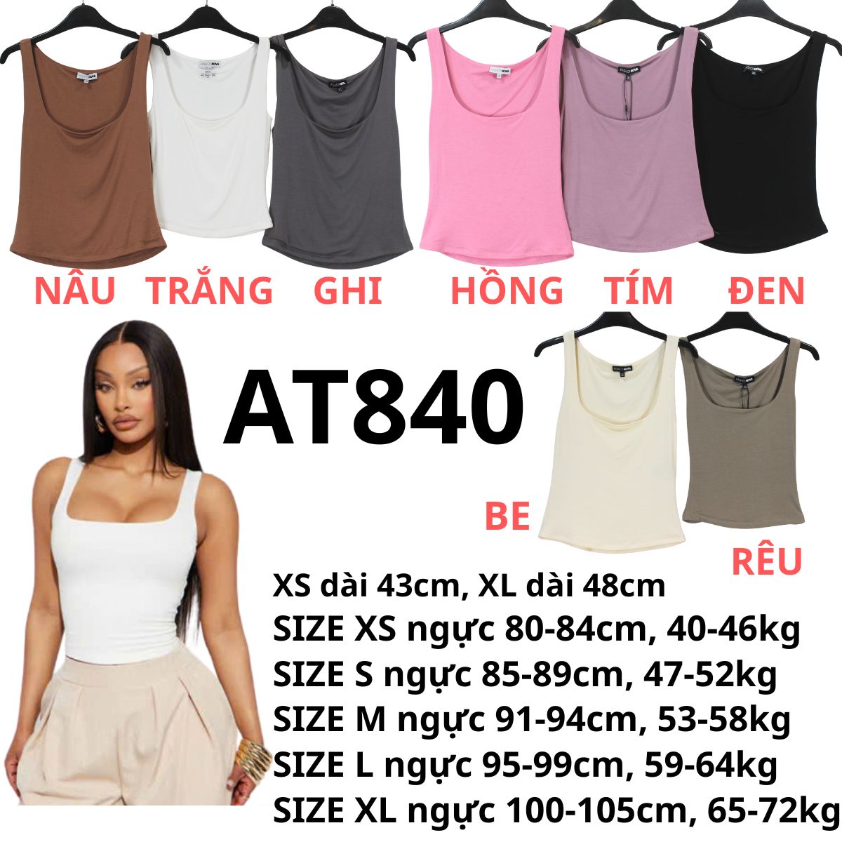 AT840 - Áo thun 3 lỗ FNV