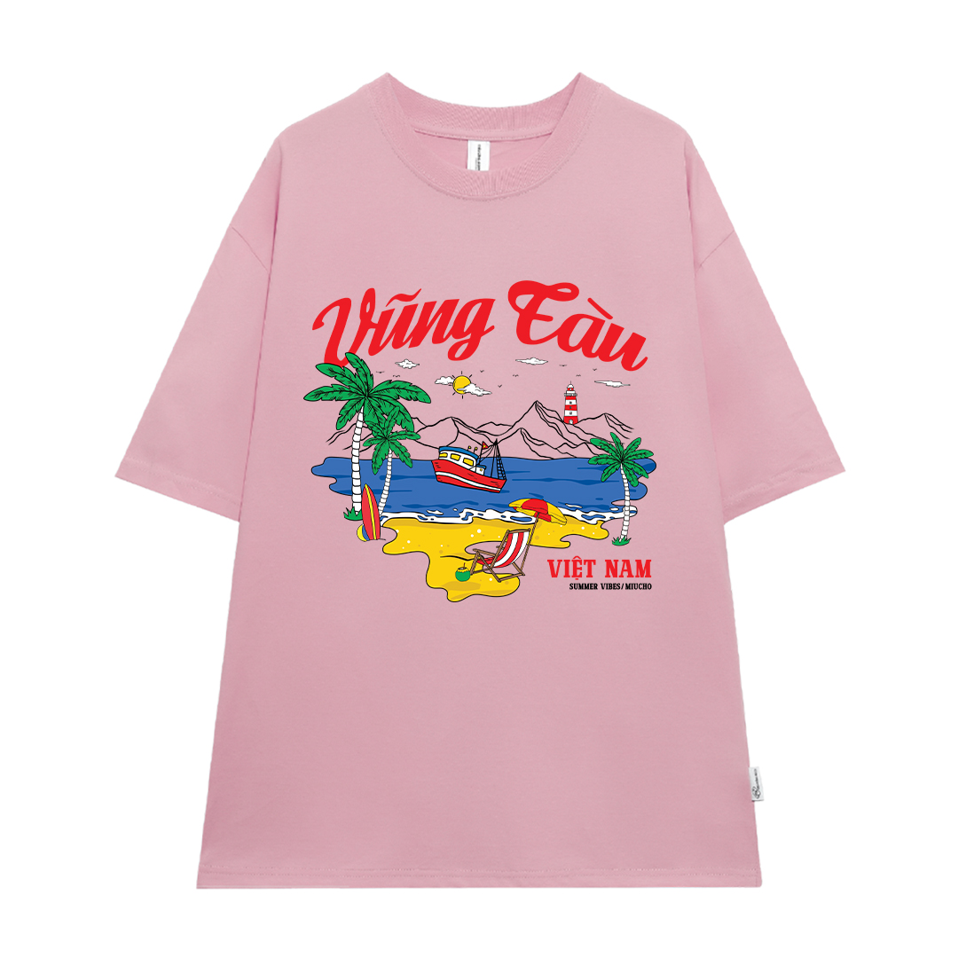 Áo thun du lịch Vũng Tàu ATD1259 Miucho vải cotton thoáng mát in mix_thumbnail_6