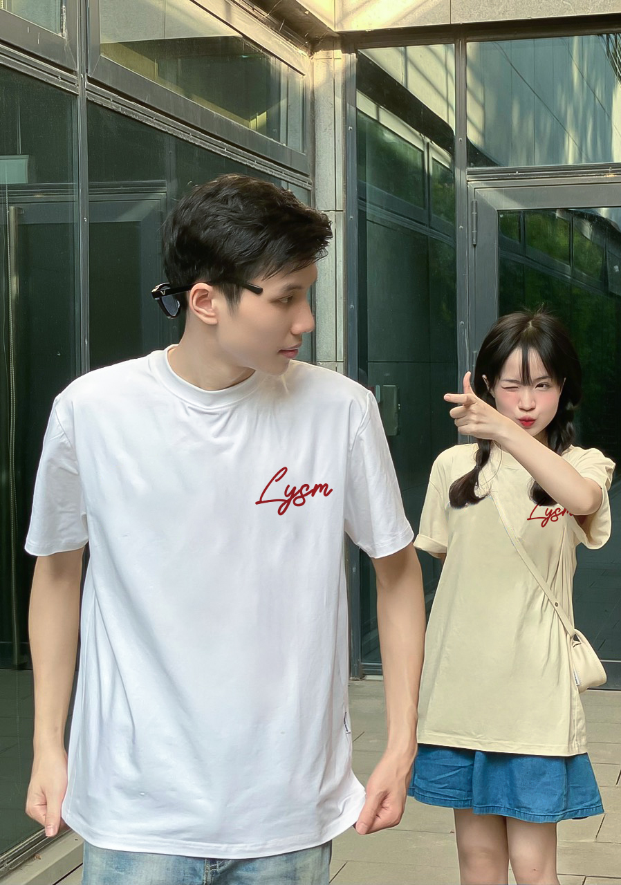 Áo thun cặp nam nữ LOVE YOU form rộng 1973 Miucho cổ tròn vải cotton 4c 220gsm thoáng mát in basic_thumbnail_3