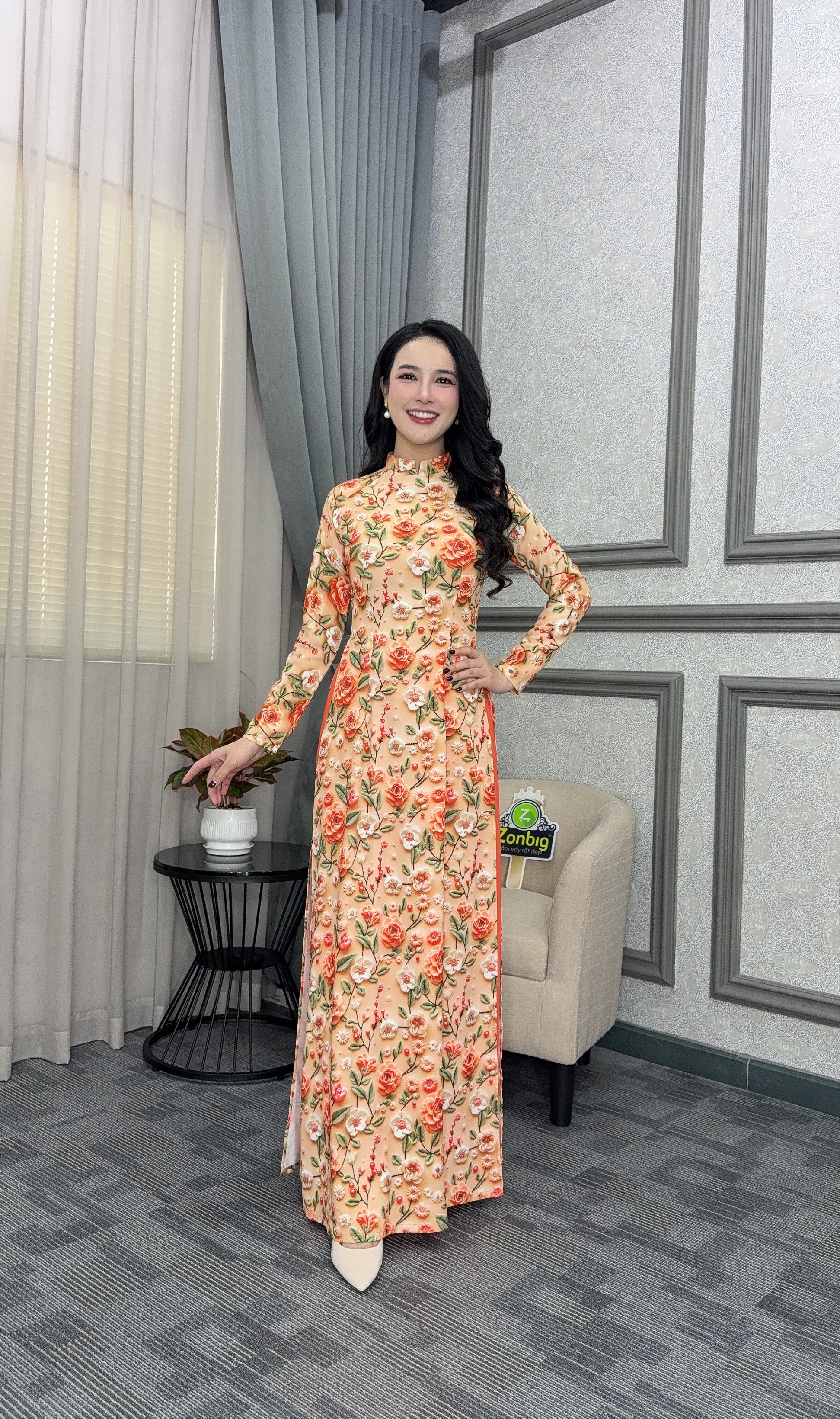 Set áo dài - S1860- Thương hiệu Zonbig