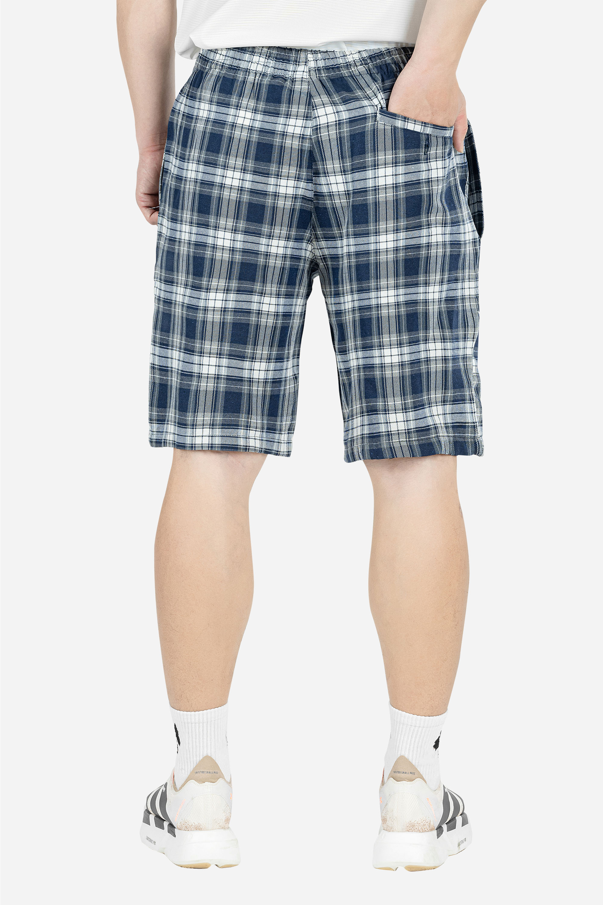 Quần Soọc Kẻ Caro Nam Trung Niên ANCHI Chất Liệu Cotton Dáng Suông Dài Qua Gối_thumbnail_3