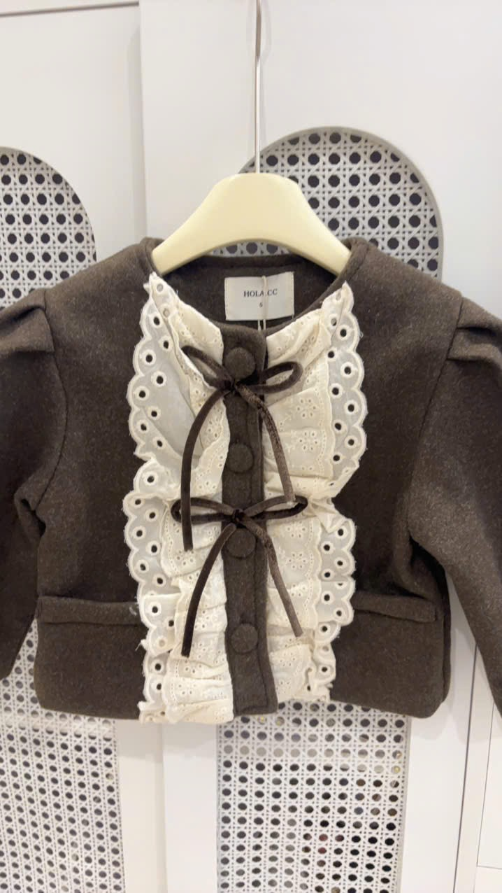 (M110) Áo dạ nơ nâu_thumbnail_0