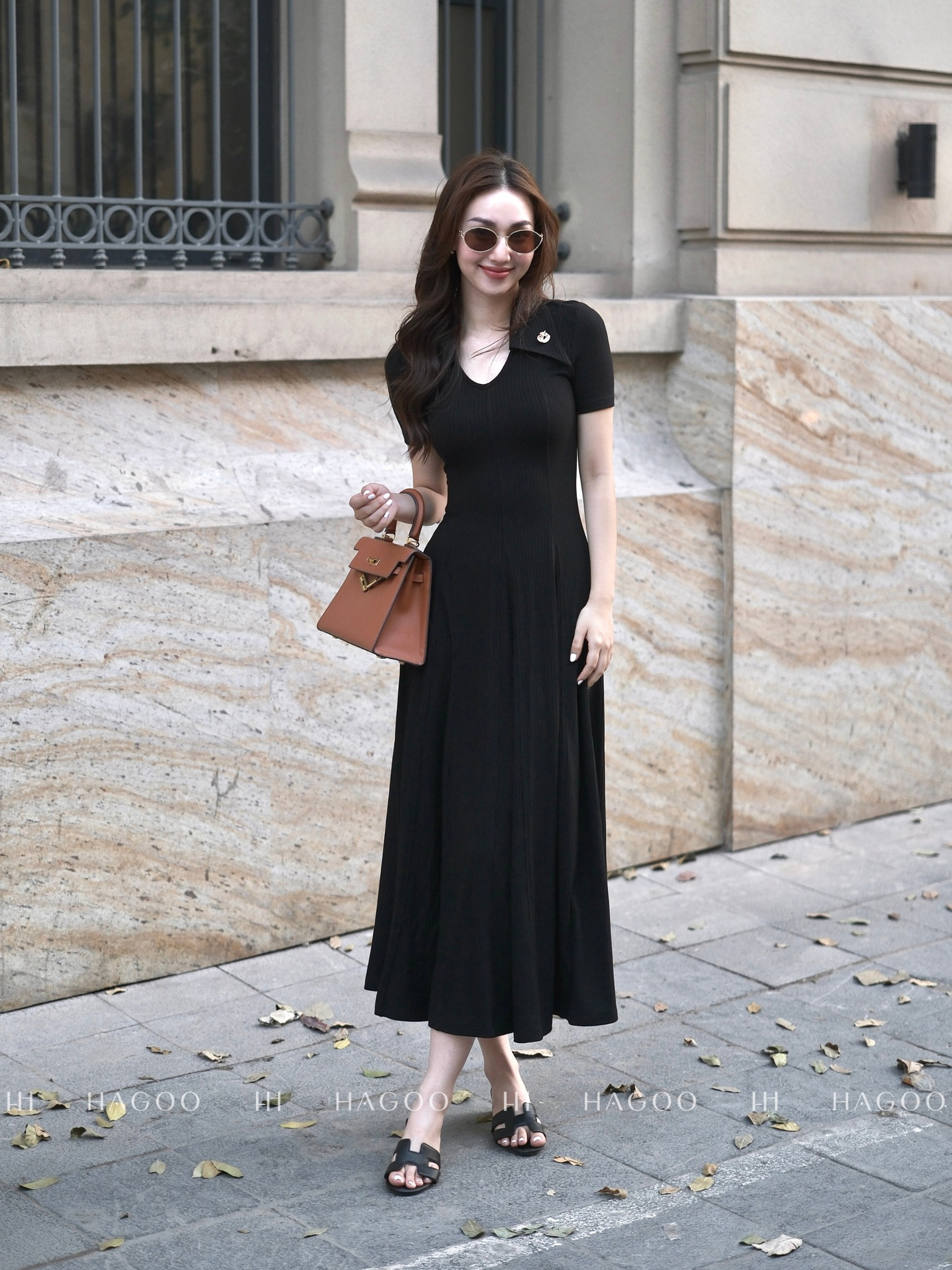 Váy xòe cổ đức cúc trang trí HAGOO_thumbnail_3