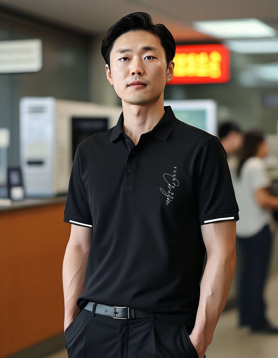 Áo polo nam form vừa 1870 Miucho Iconic vải cá sấu đứng form thoáng mát in Typography_thumbnail_7