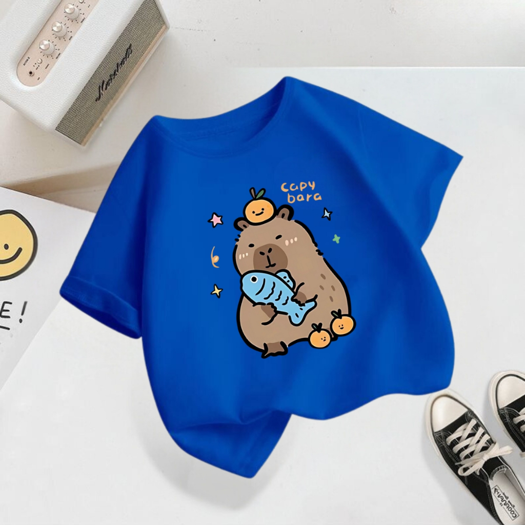 Áo thun bé trai in hình 'Capybara ôm cá'- Loza Kids AT2801_thumbnail_5