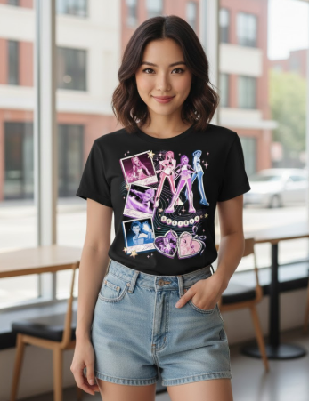 Colorful BFF Portrait Tee – Cute Character Collage Style_thumbnail_1