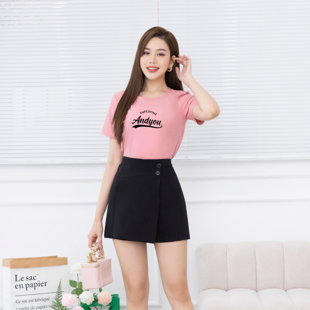 [Form vừa] Áo thun nữ form vừa in chữ Andyou - Áo phông LOZA VT7871_thumbnail_5