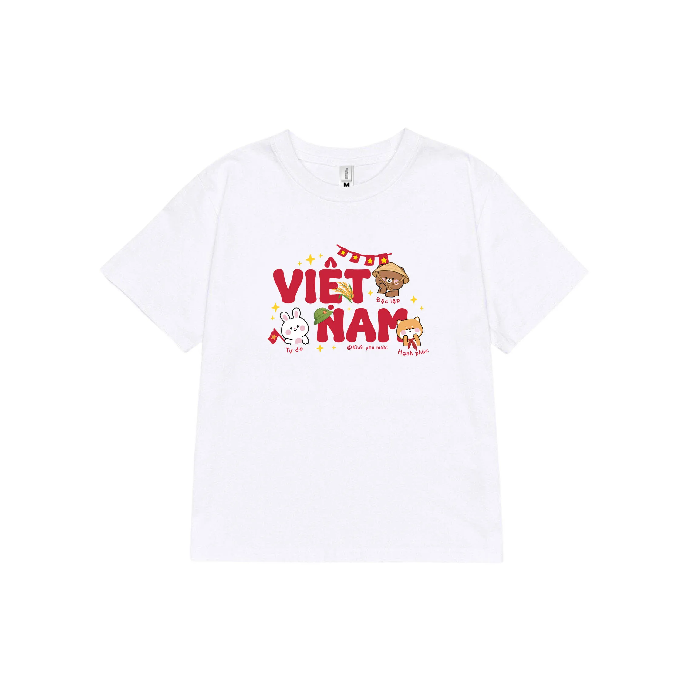 Áo baby tee tôi yêu Việt Nam 2515 Miucho tay ngắn vải cotton thoáng mát cổ tròn in mix_thumbnail_0