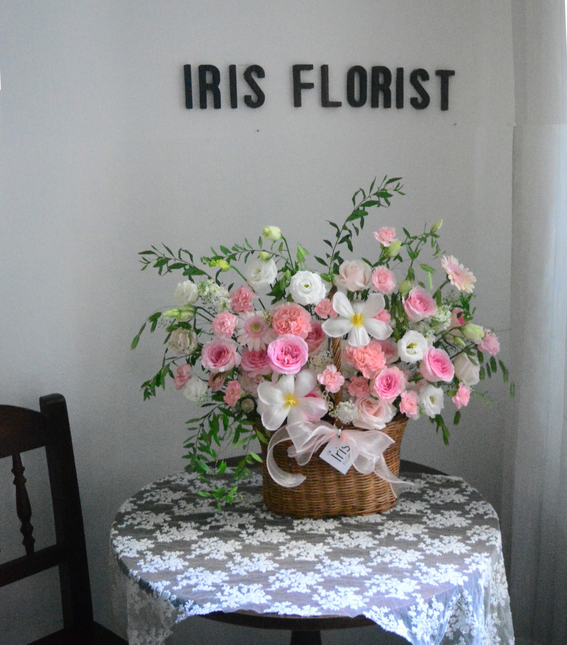 Giỏ mây size lớn - Tone hồng Pastel