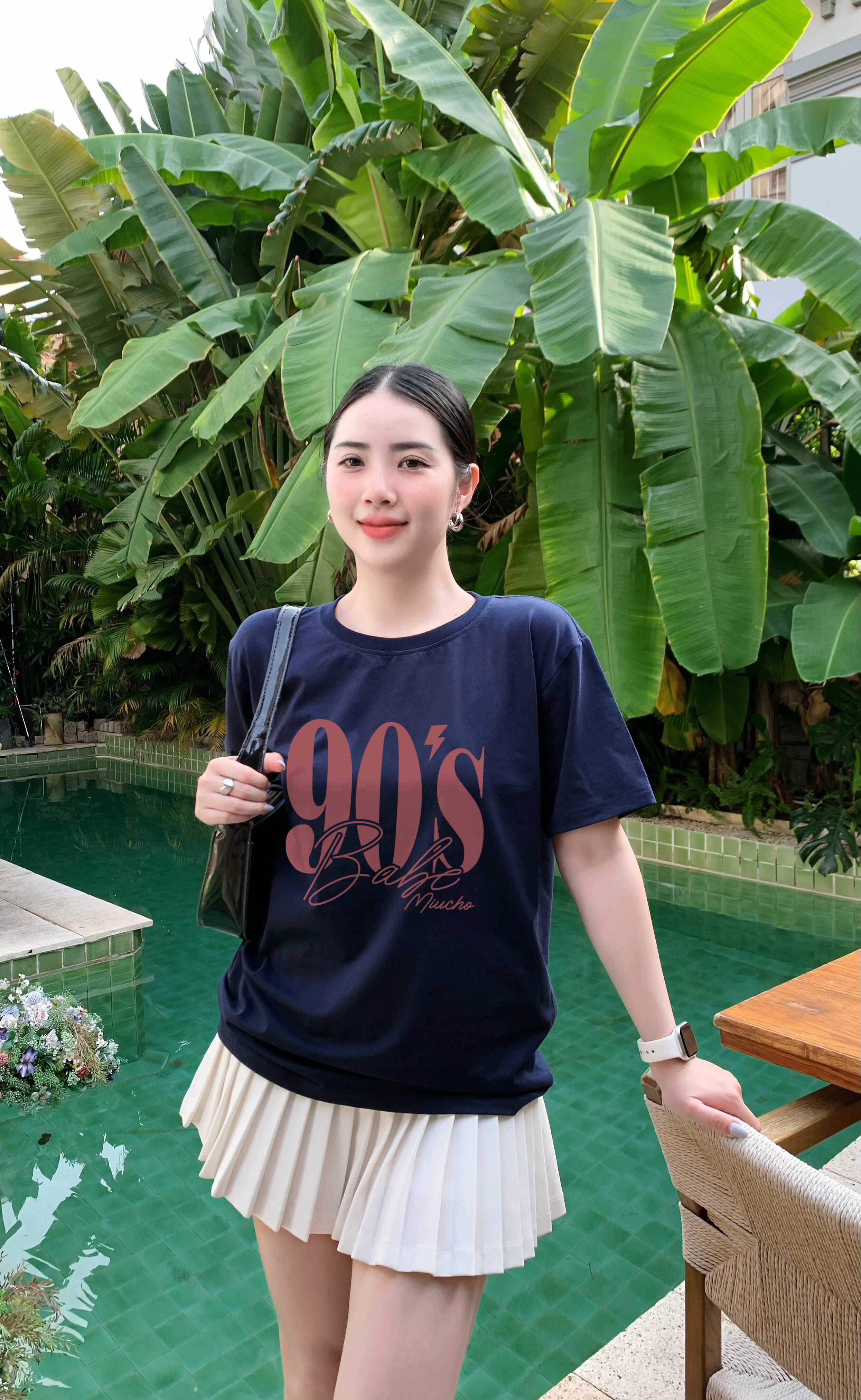 Áo thun nữ cao cấp form vừa 2240 Miucho Chic vải cotton thoáng mát co giãn cổ tròn in typography_thumbnail_4