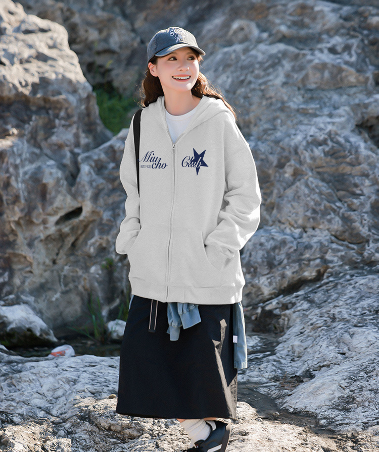 Áo hoodie zip local brand HZD1587 Miucho vải nỉ chân cua dày dặn mủ rộng in typography_thumbnail_3