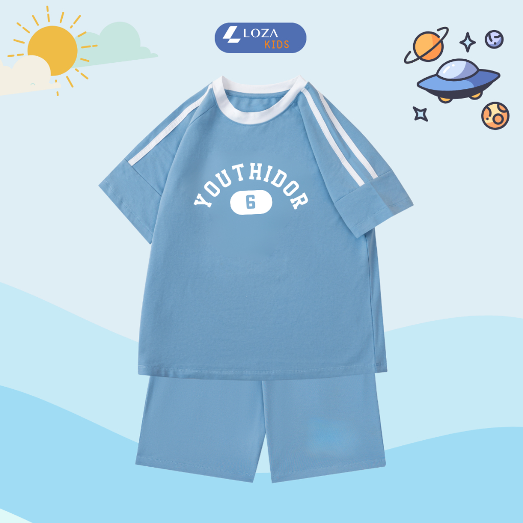 Đồ bộ bé trai phối viền số 6 YOUTHIDOR - Loza BF374_thumbnail_3