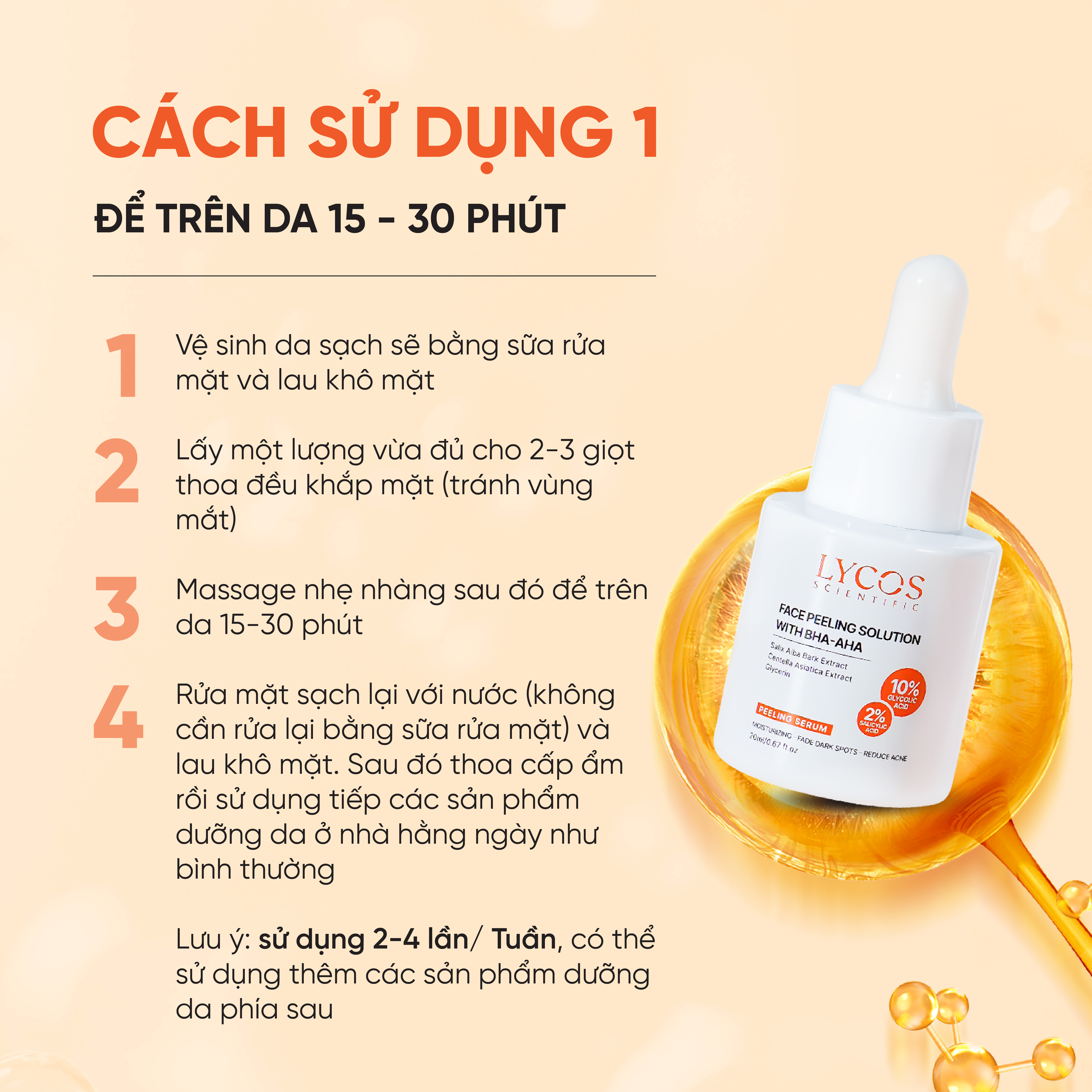 Tinh Chất Peel LYCOS 10%AHA – 2%BHA Tẩy Tế Bào Chết, Thông Thoáng Lỗ Chân Lông & Hỗ Trợ Làm Đều Màu Da 20ml_thumbnail_8