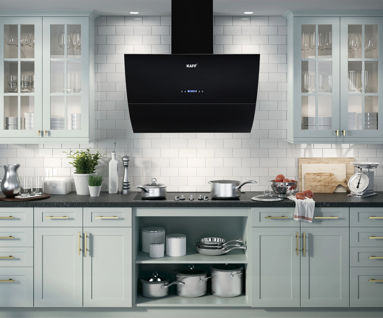Công suất hút mạnh mẽ của máy hút mùi Kaff KF-LUX-AT70H-BK