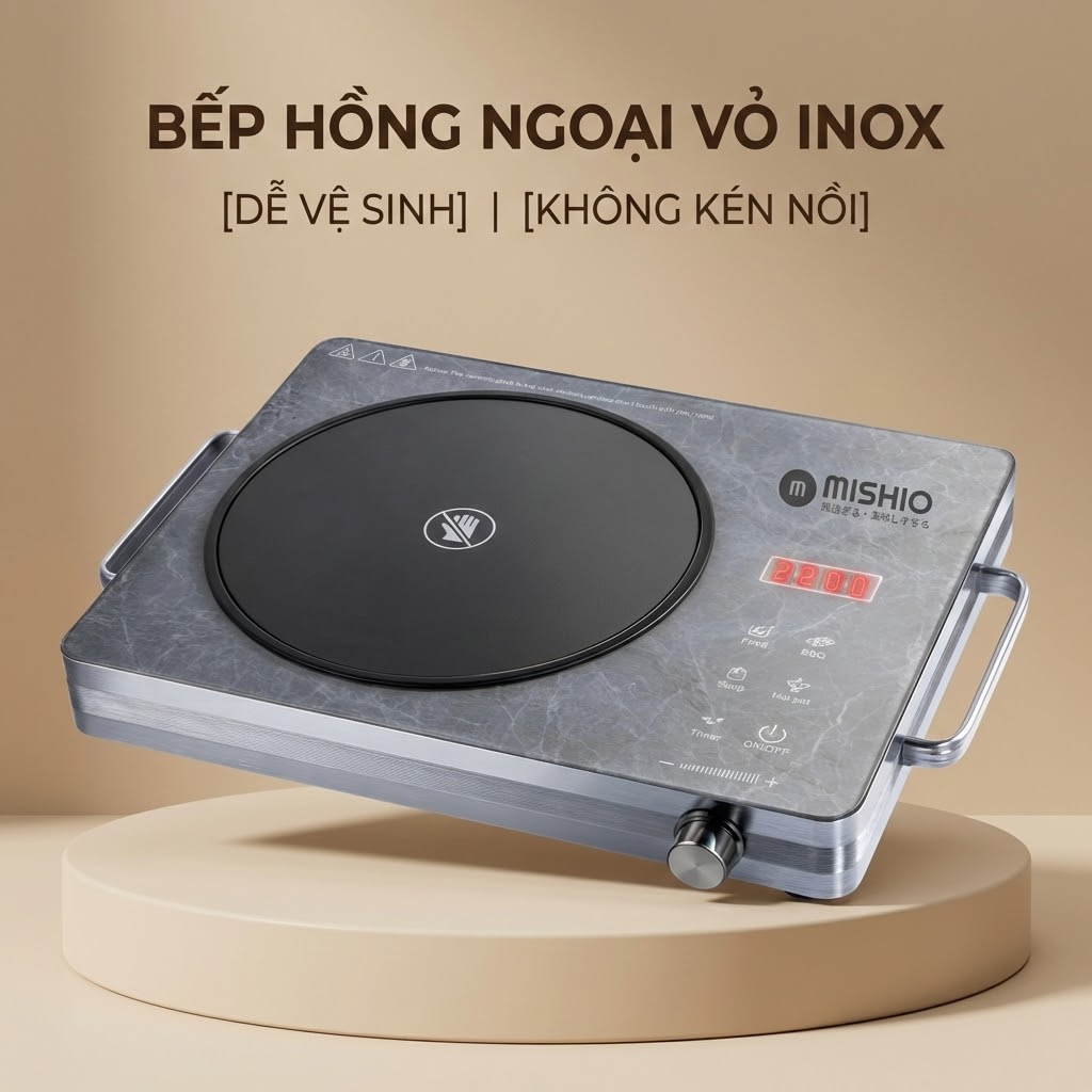 Bếp hồng ngoại Mishio MK417