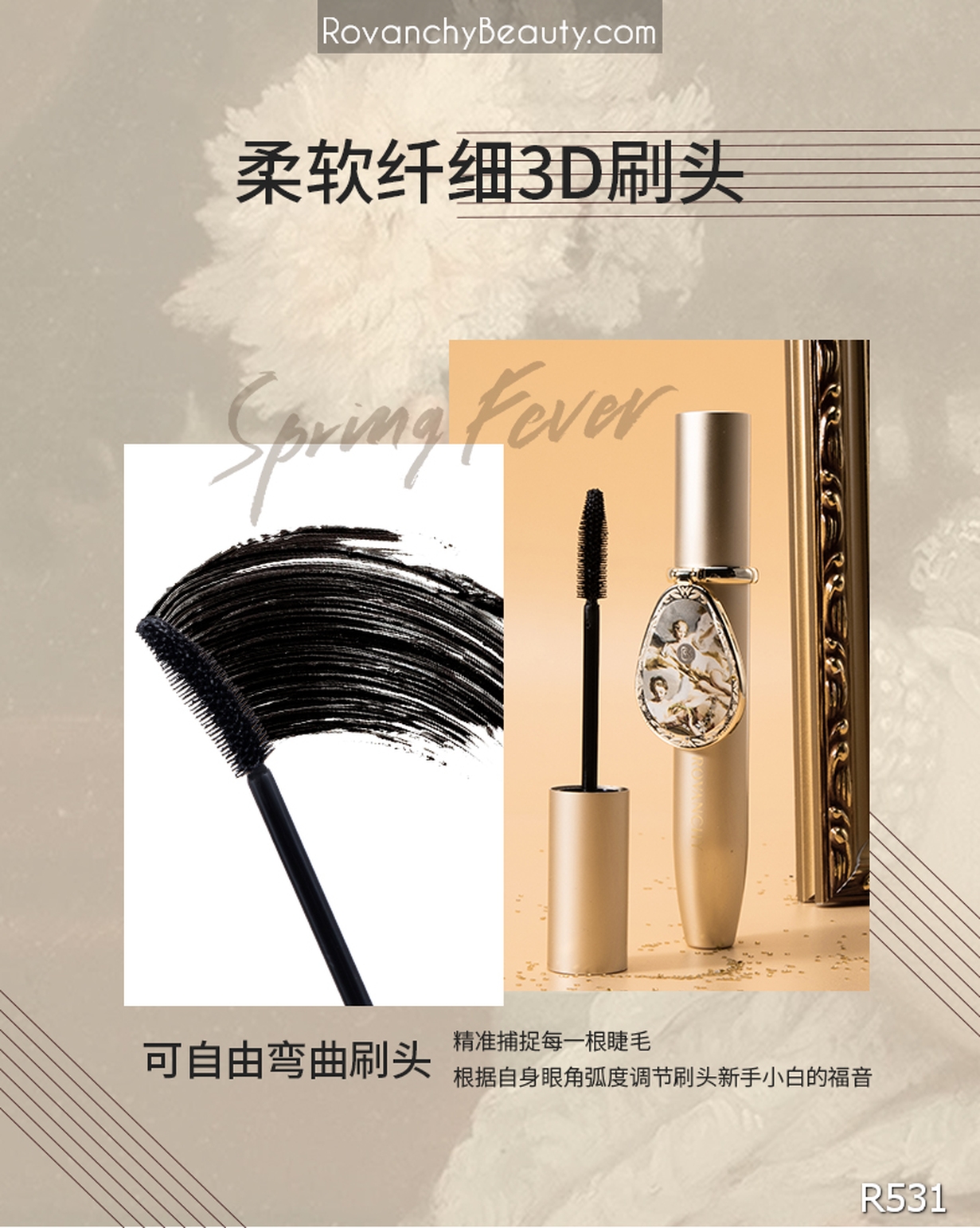 Mascara R531 ROVANCHY Angel - Kéo dài mi tự nhiên, không lem, chống nước hiệu quả_thumbnail_15