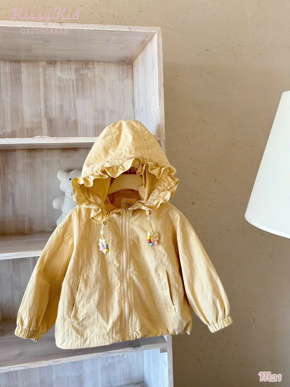 (M21) Áo khoác gió vàng mũ charm Shigluar_thumbnail_0