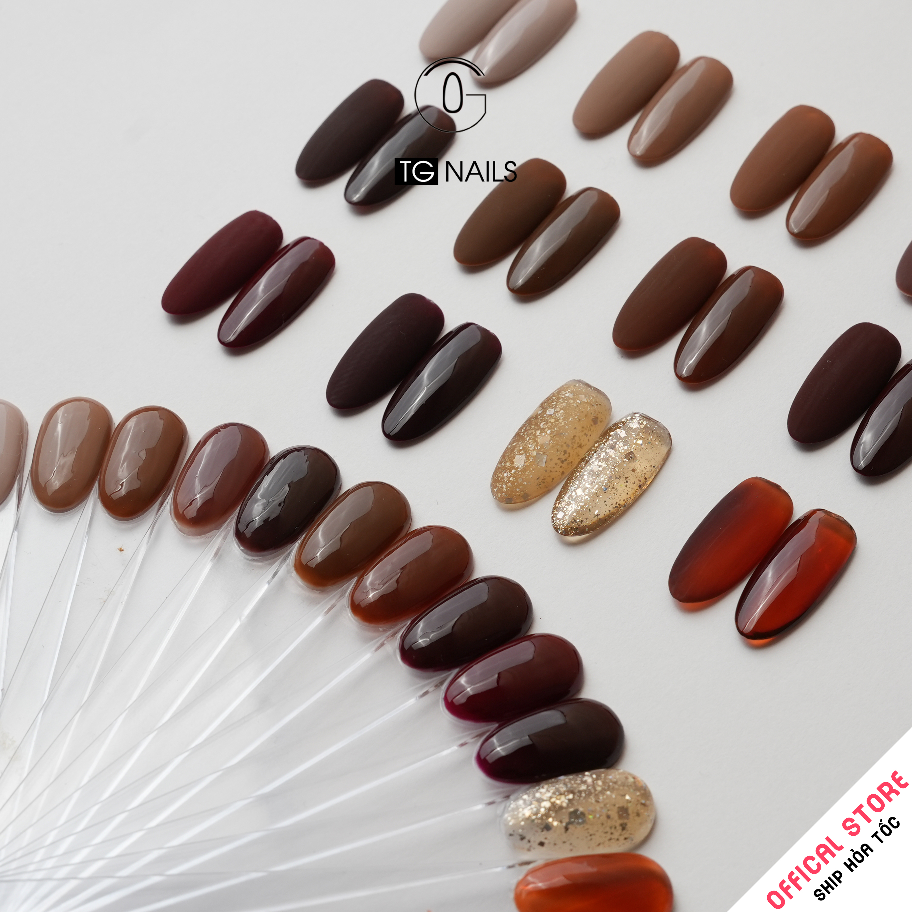 ComBo 12 màu Nâu Socola TG Nails kèm bảng màu_thumbnail_4