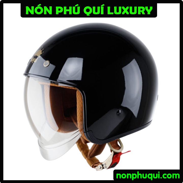 Nón Royal M139 Kính Âm Đen Bóng