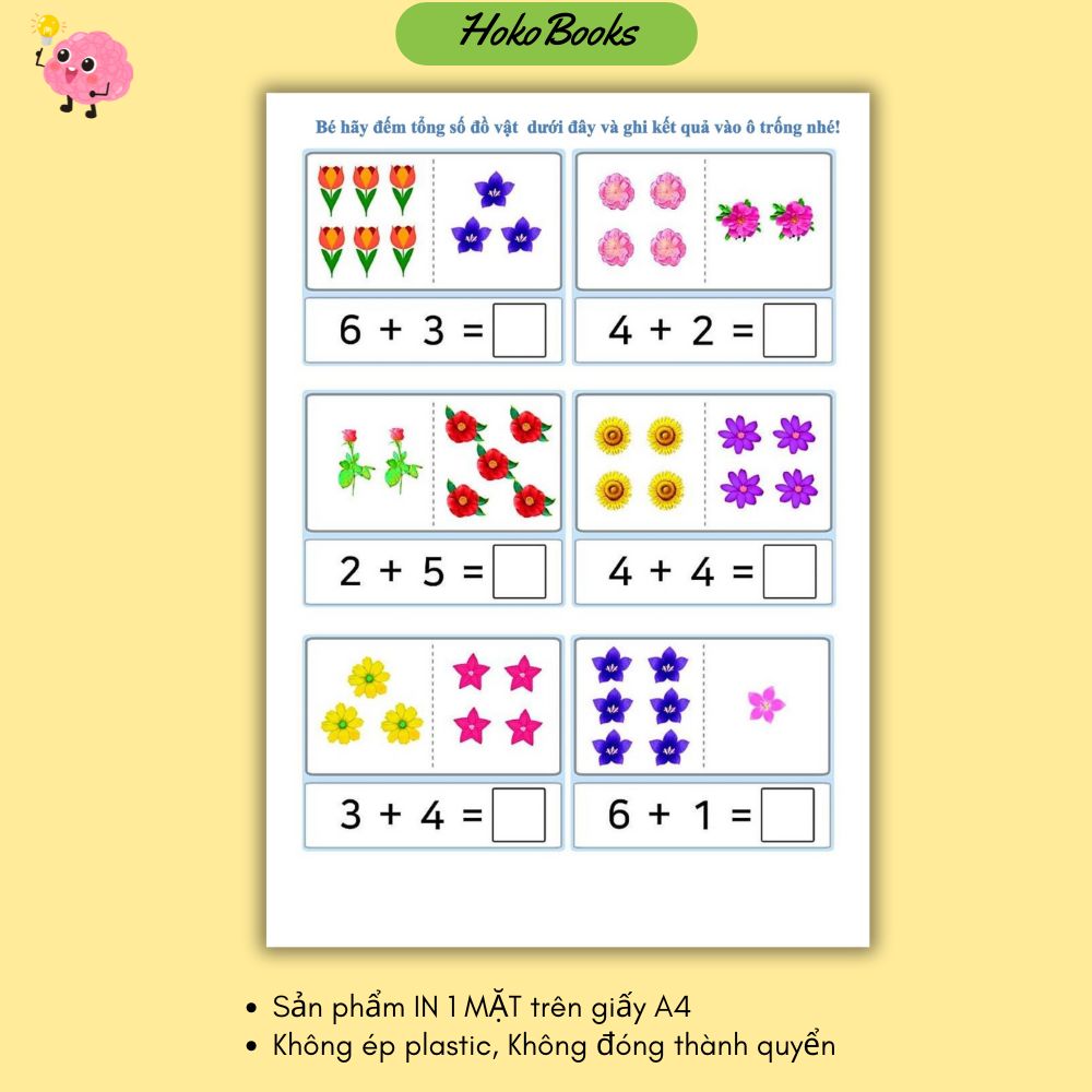 HL62 Phiếu toán học Montessori tổng hợp, bộ 88 tờ