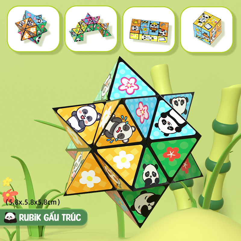 [RẺ VÔ ĐỊCH] Rubik 3D Ma Thuật Magic Cube Gấu Trúc Vô Cực, Rubik Hình Học Nhiều Hình Đẹp Mắt_thumbnail_5