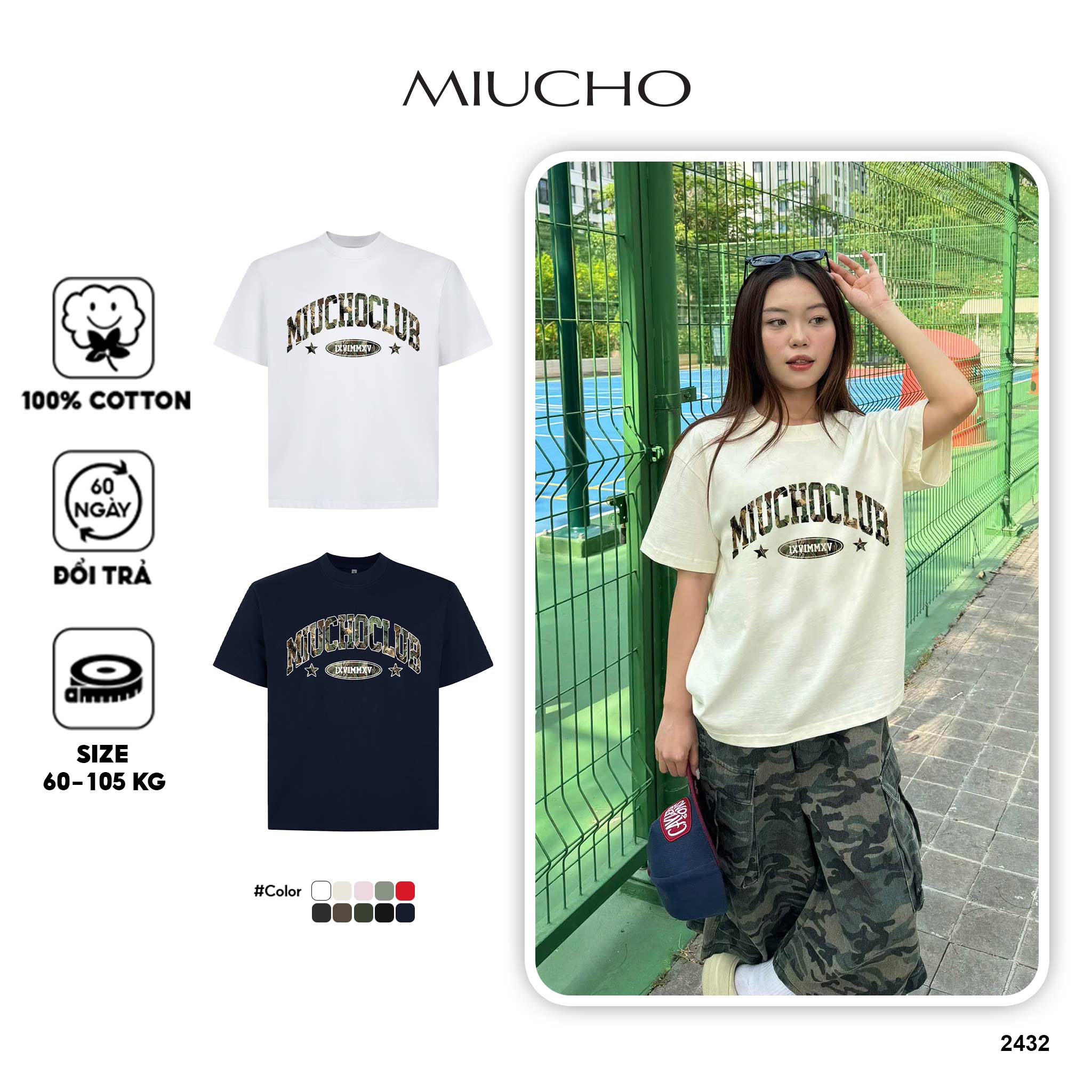 Áo thun boxy unisex local brand AXD2432 Miucho Club vải 100% cotton thoáng mát cổ tròn in mix_thumbnail_1