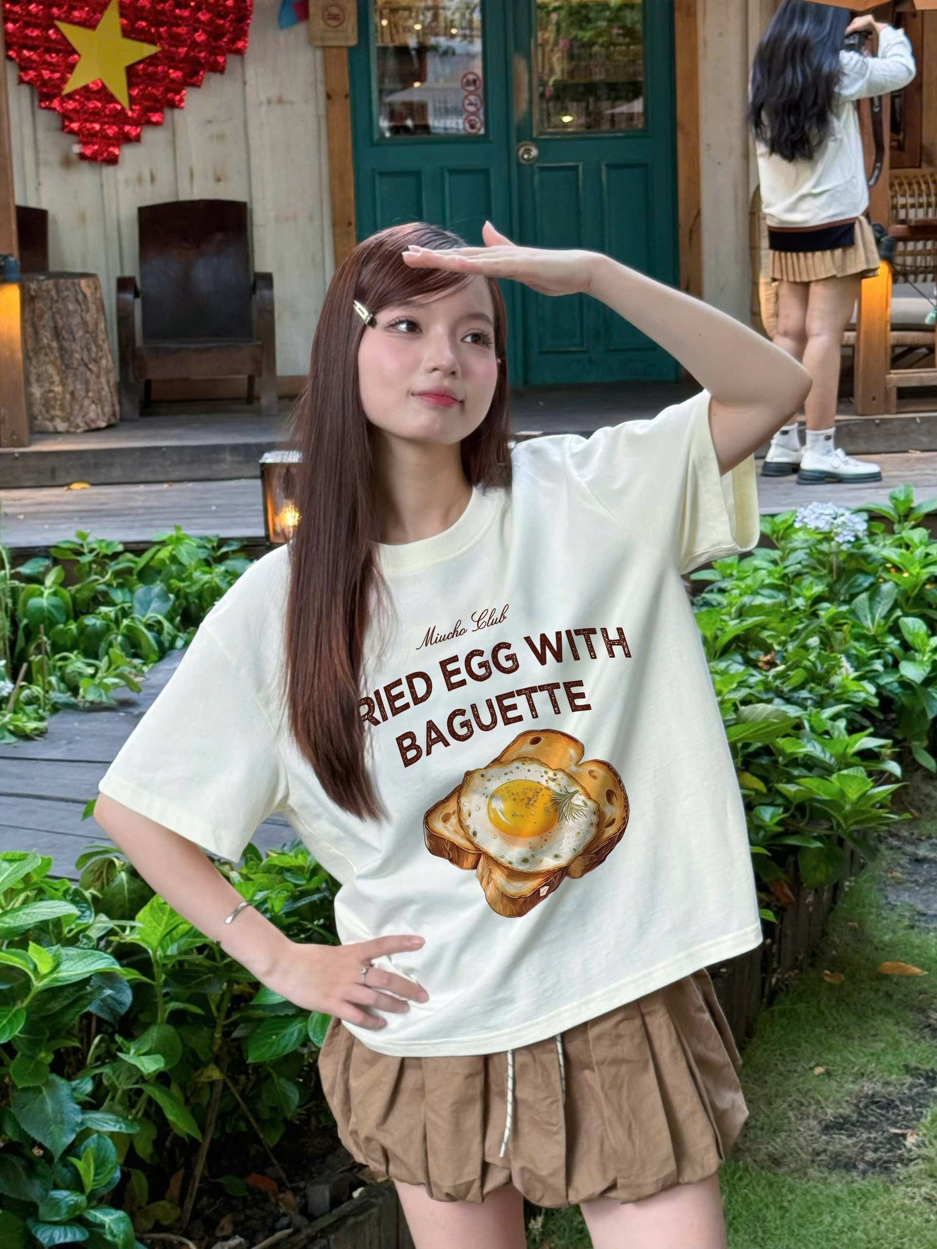 Áo thun boxy phong cách Hàn Quốc AXD2442 Miucho tay ngắn cổ tròn chất cotton co giãn dày dặn thoáng mát_thumbnail_2