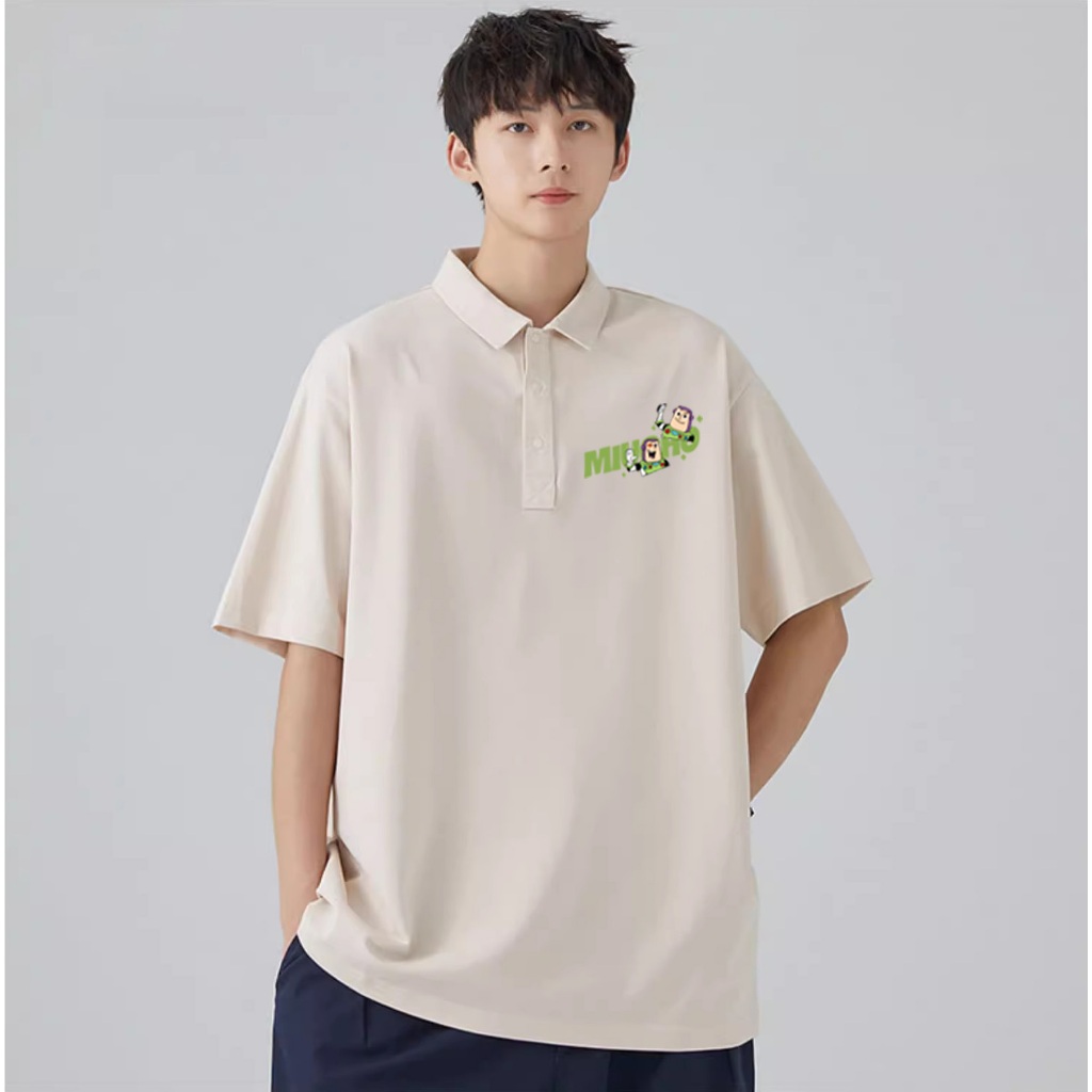 Áo polo nam đứng form tôn dáng PLD831 Miucho Man tay ngắn vải cotton Cổ trụ in mix_thumbnail_5