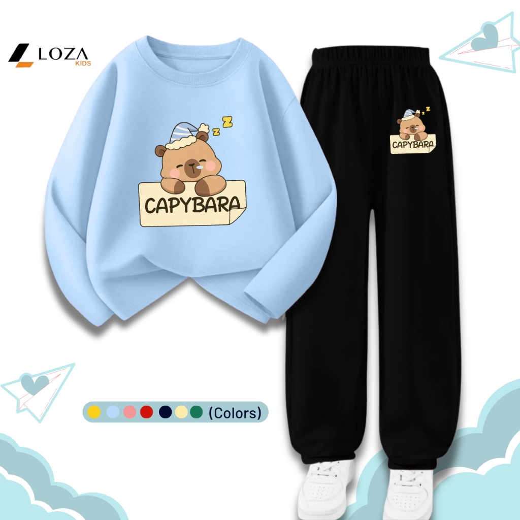 Bộ Thu - Đông bé trai và bé gái in hình Capybara - Loza Kids BW474_thumbnail_5