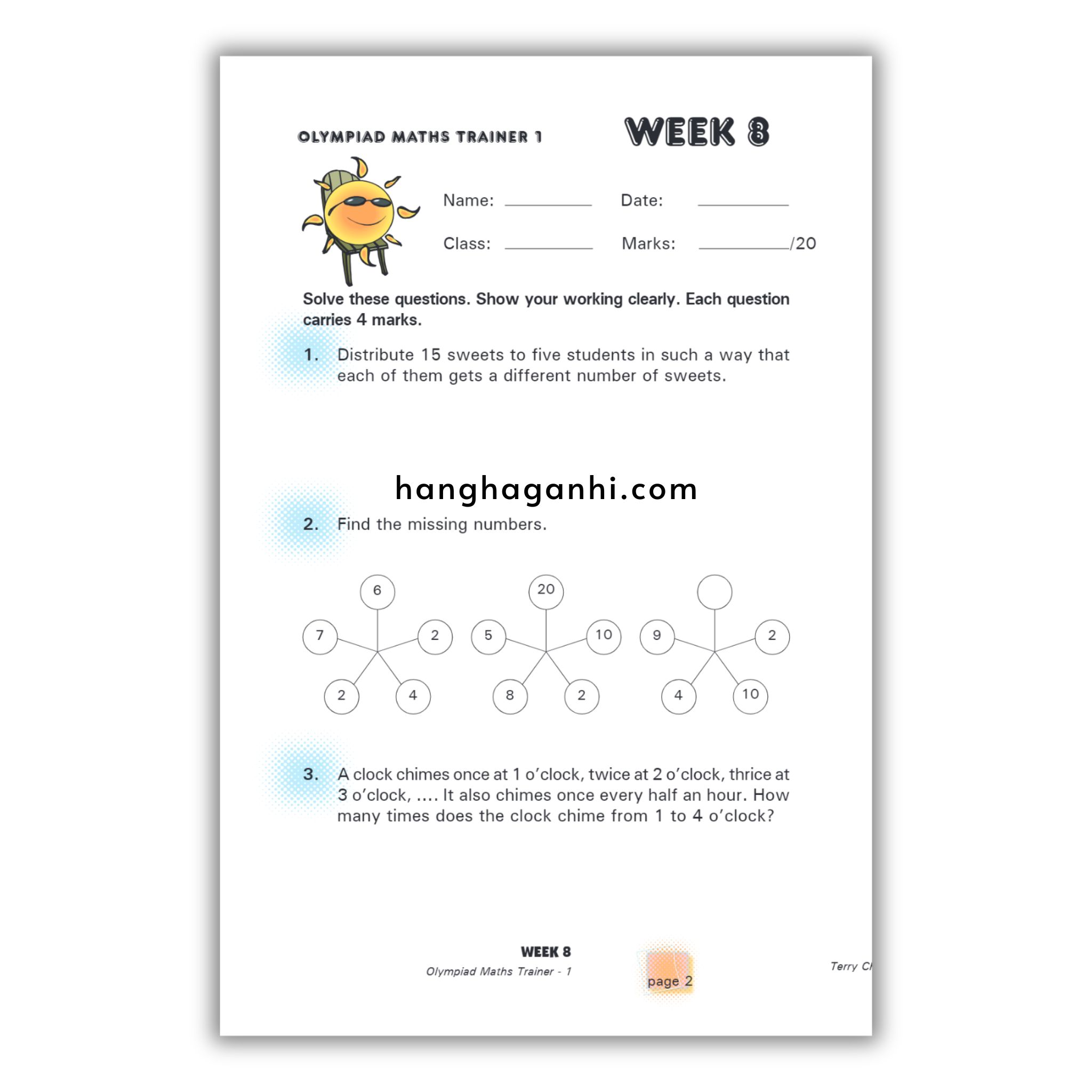 Olympiad Maths Trainer Level 1 in đen trắng - Sách Toán Tiếng Anh Singapore cho bé lớp 1_thumbnail_5