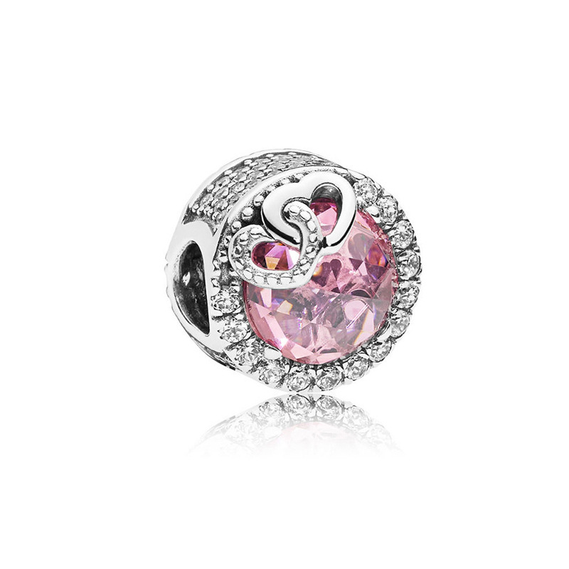 CR7 - Charm radiant hồng tim đôi