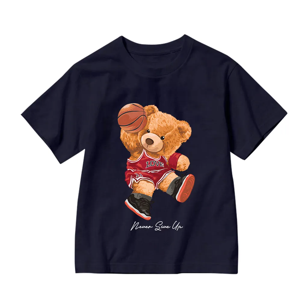 Áo thun cho bé trai bé gái Kado vải cotton dày dặn thoáng mát Gấu Teddy in artwork 2911_thumbnail_13