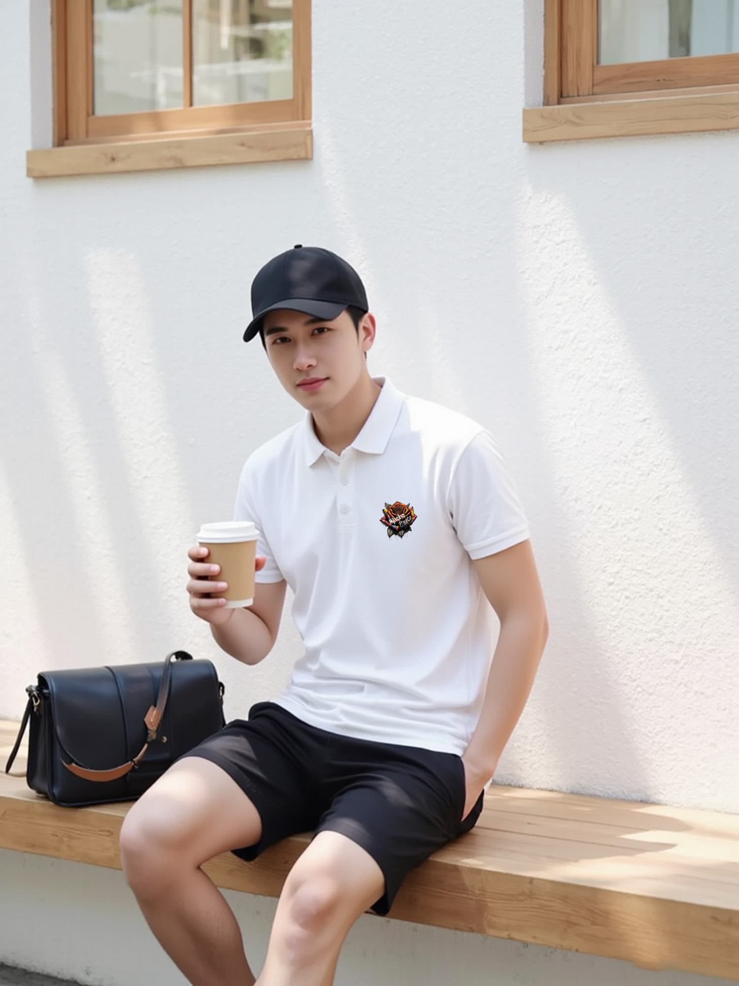 Áo polo nam đẹp form vừa 2052 Miucho Iconic cổ trụ vải cá sấu polyester thoáng mát in artwork_thumbnail_4